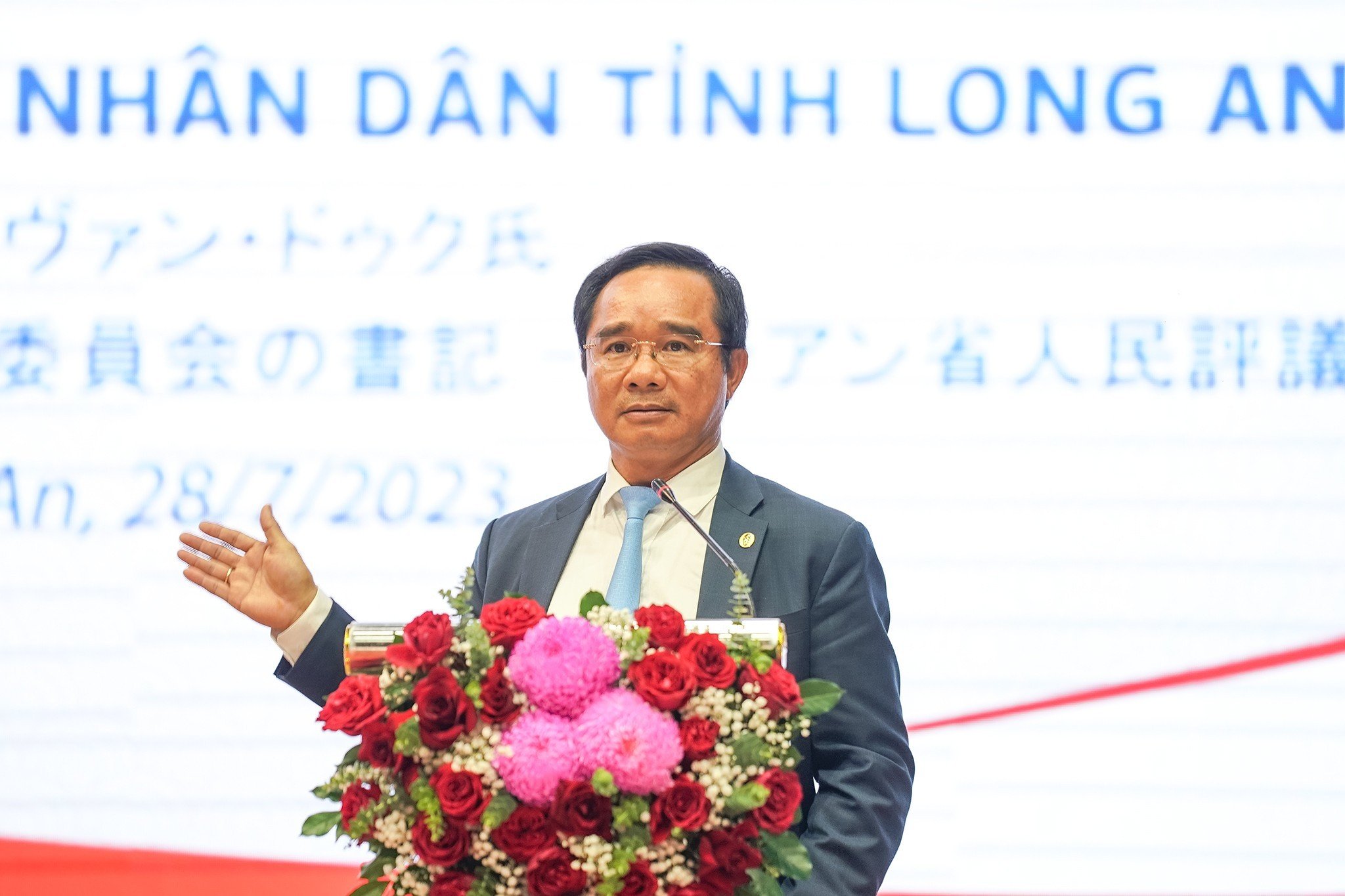 Bí thư Tỉnh ủy, Chủ tịch HĐND tỉnh – Nguyễn Văn Được phát biểu tại hội nghị